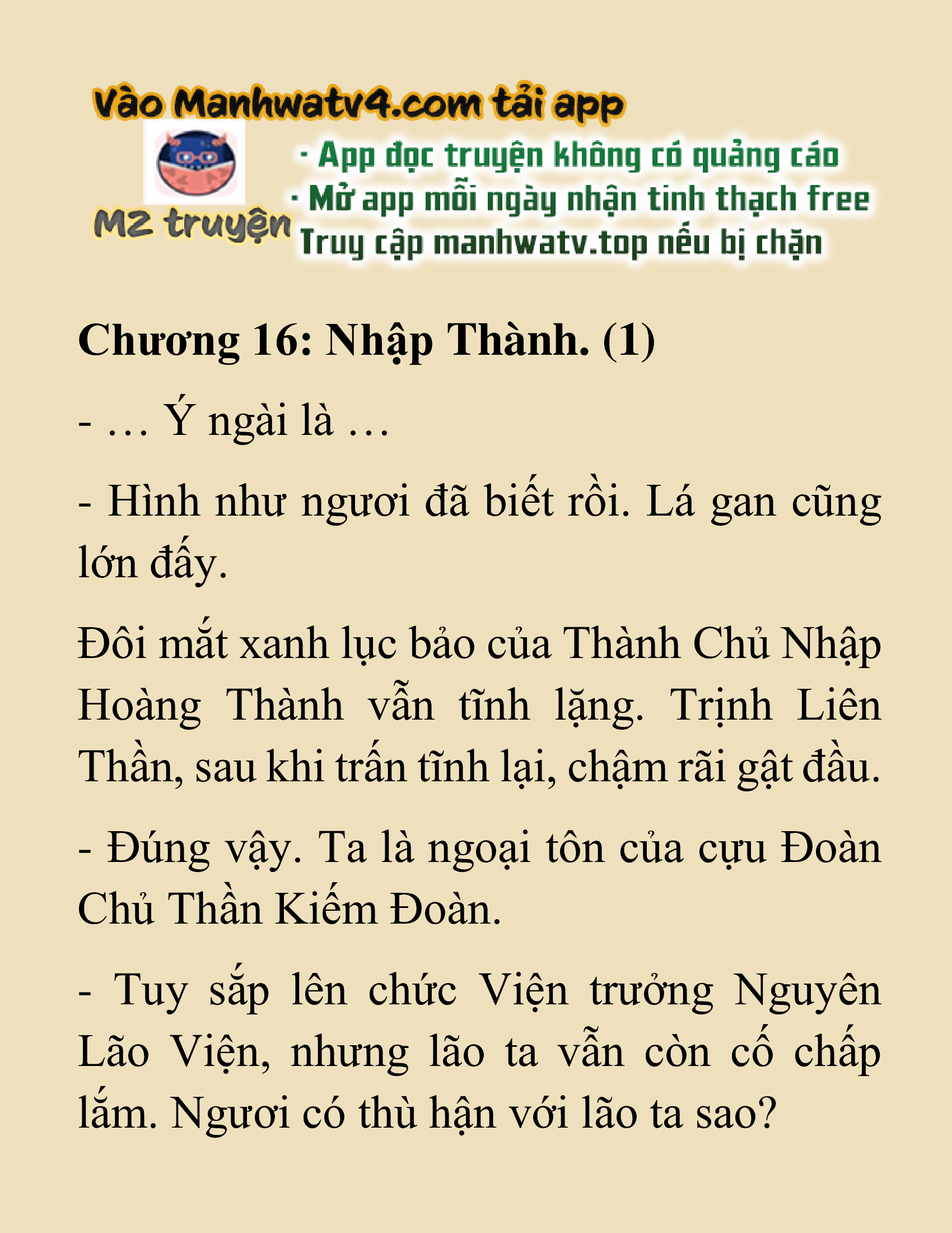 Đọc truyện SNVT[NOVEL] Nghịch Thiên Cải Mệnh - Chương 16: