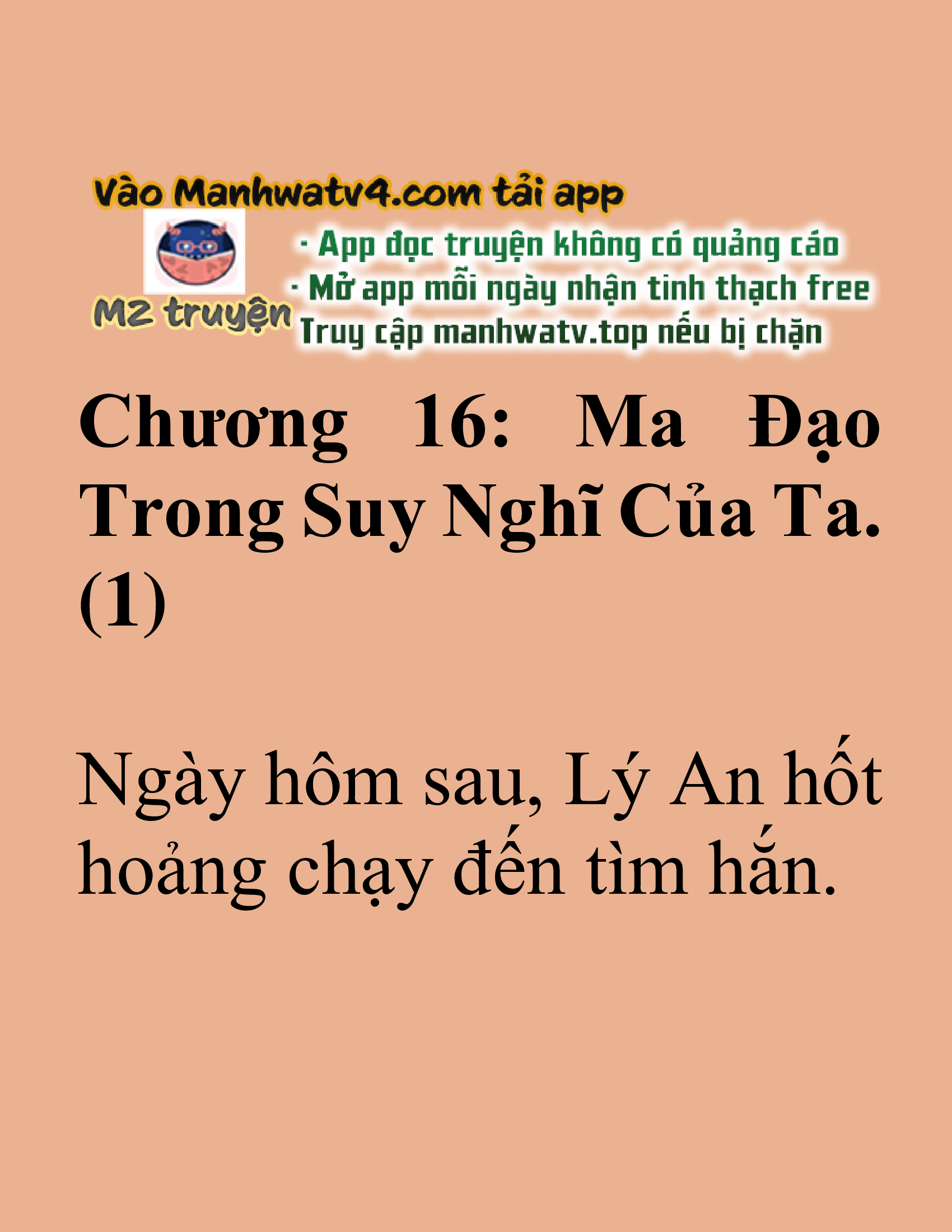 Đọc truyện SNVT[NOVEL] Tuyệt Thế Hồi Quy - Chương 16: Ma Đạo Trong Suy Nghĩ Của Ta