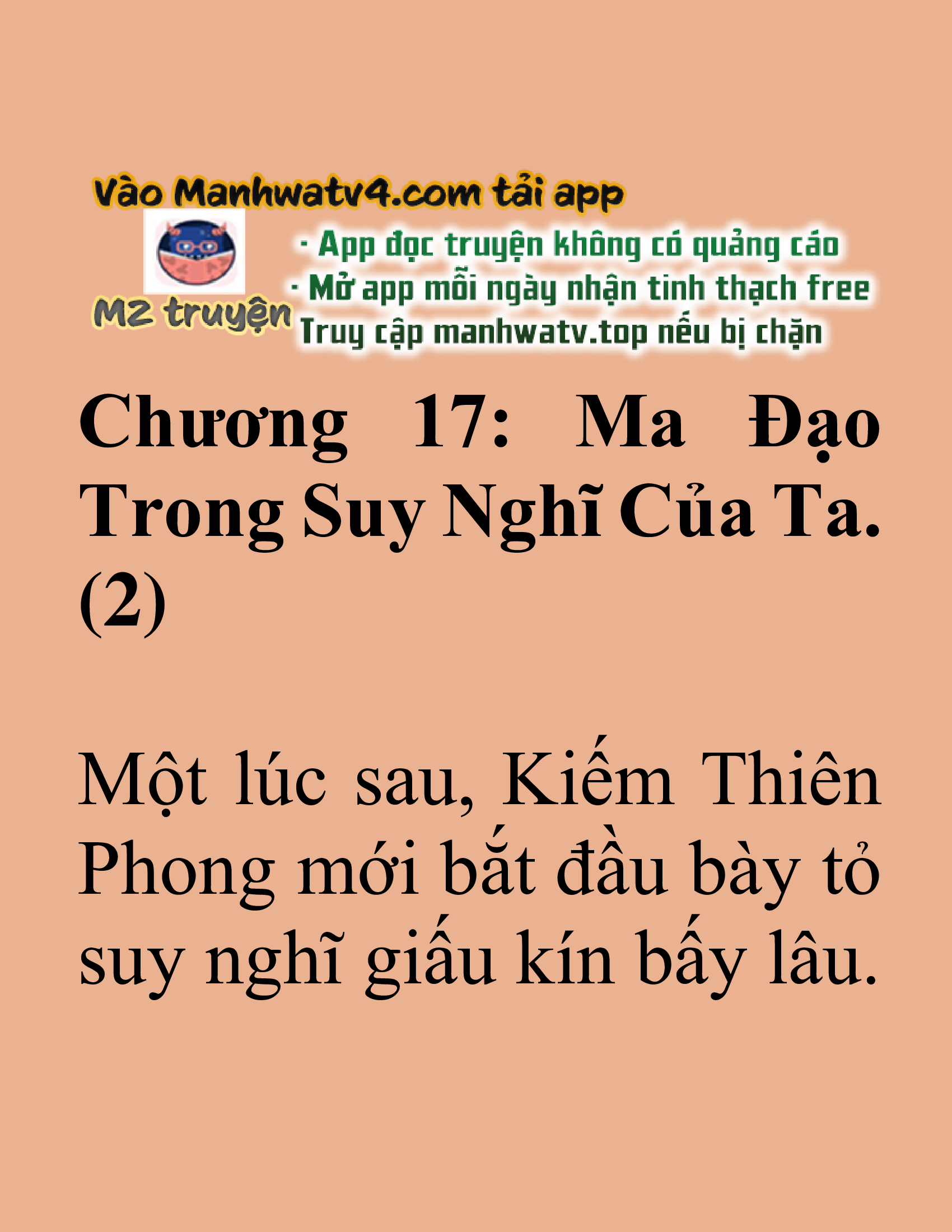 Đọc truyện SNVT[NOVEL] Tuyệt Thế Hồi Quy - Chương 17: Ma Đạo Trong Suy Nghĩ Của Ta