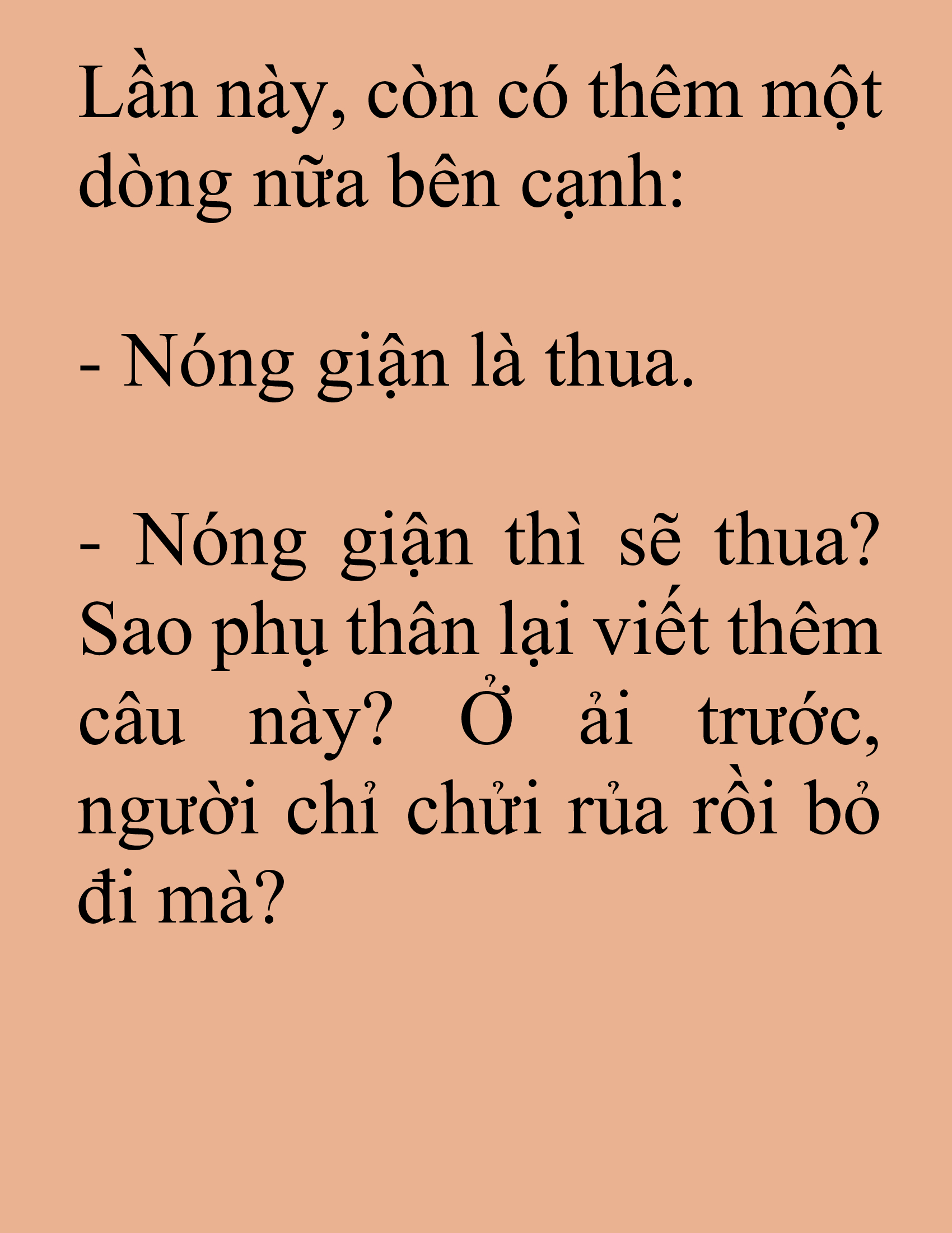 Đọc truyện SNVT[NOVEL] Tuyệt Thế Hồi Quy - Chương 18: Nóng Giận Là Thua