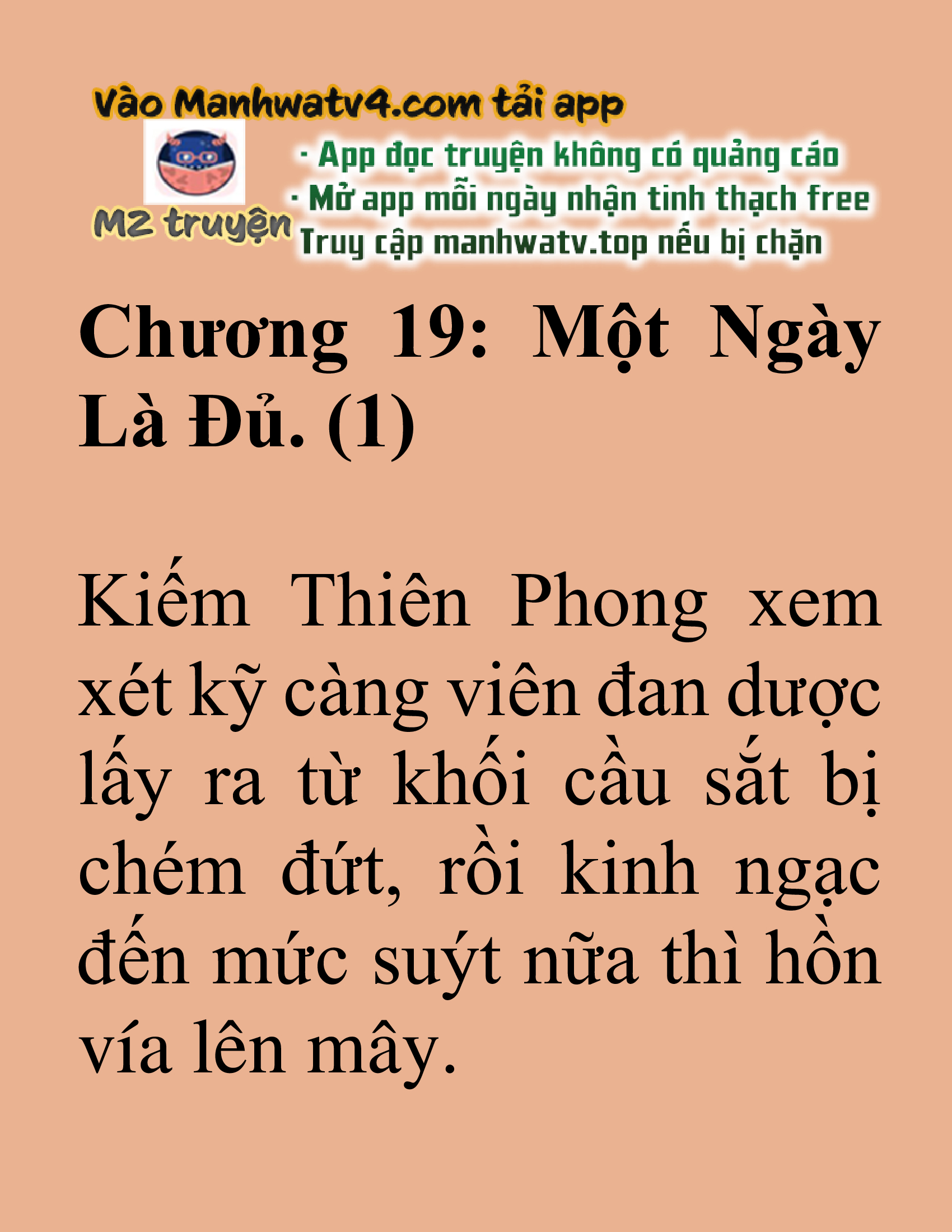 Đọc truyện SNVT[NOVEL] Tuyệt Thế Hồi Quy - Chương 19: Một Ngày Là Đủ