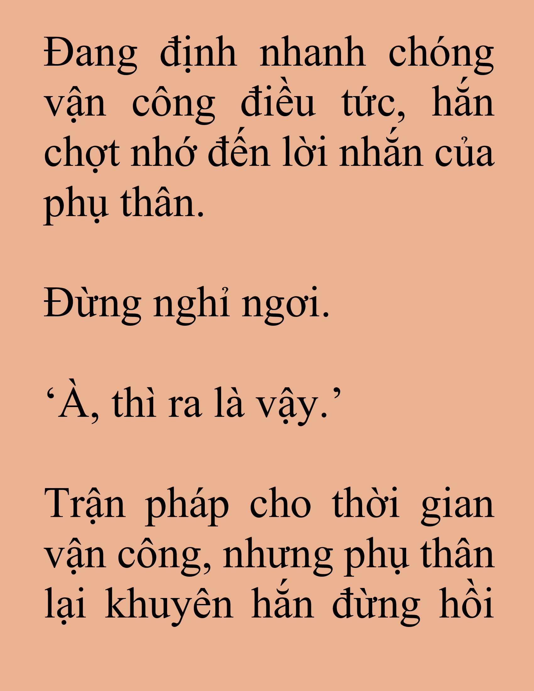 Đọc truyện SNVT[NOVEL] Tuyệt Thế Hồi Quy - Chương 20: Một Ngày Là Đủ