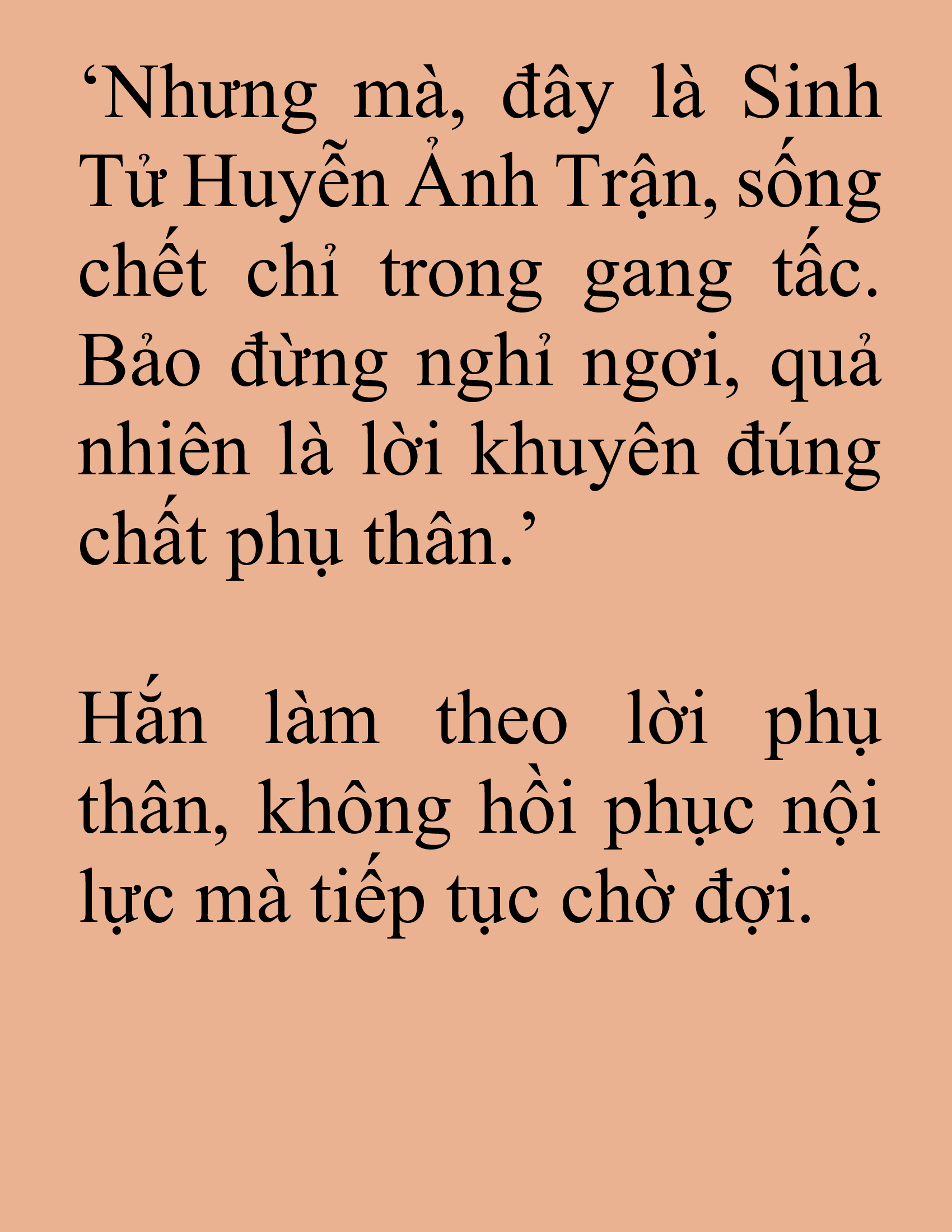 Đọc truyện SNVT[NOVEL] Tuyệt Thế Hồi Quy - Chương 20: Một Ngày Là Đủ
